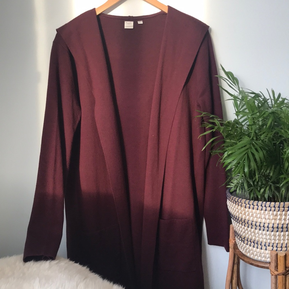 Twik hooded cocoon cardigan